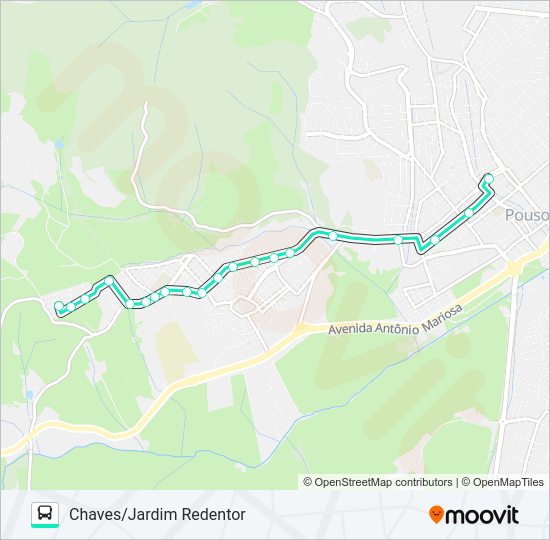 Mapa da linha 226 CHAVES/JARDIM REDENTOR de ônibus