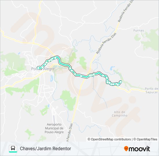 Mapa da linha 226 CHAVES/JARDIM REDENTOR de ônibus