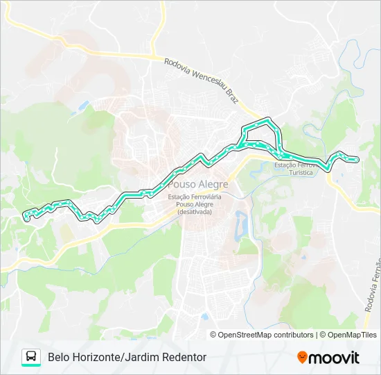 207 BELO HORIZONTE/JARDIM REDENTOR Bus Line Map