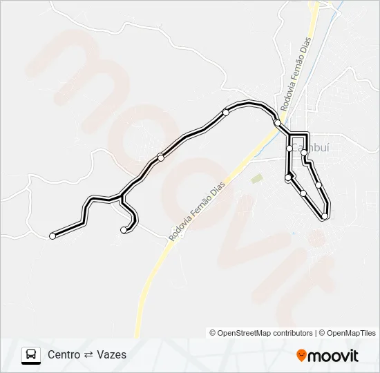 U-02 CENTRO/VAZES Bus Line Map