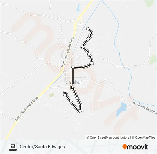 U-01 CENTRO/SANTA EDWIGES Bus Line Map