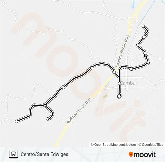 U-01 CENTRO/SANTA EDWIGES Bus Line Map