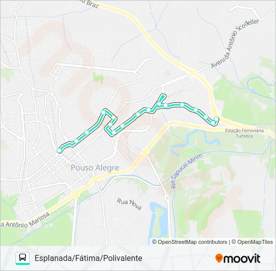 211 ESPLANADA/FÁTIMA/POLIVALENTE Bus Line Map