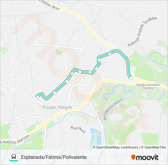 211 ESPLANADA/FÁTIMA/POLIVALENTE Bus Line Map