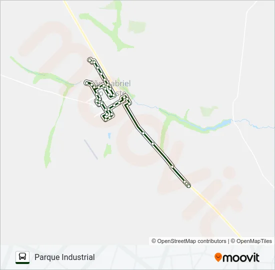 001 PARQUE INDUSTRIAL Bus Line Map