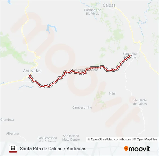 3024 SANTA RITA DE CALDAS / ANDRADAS Bus Line Map