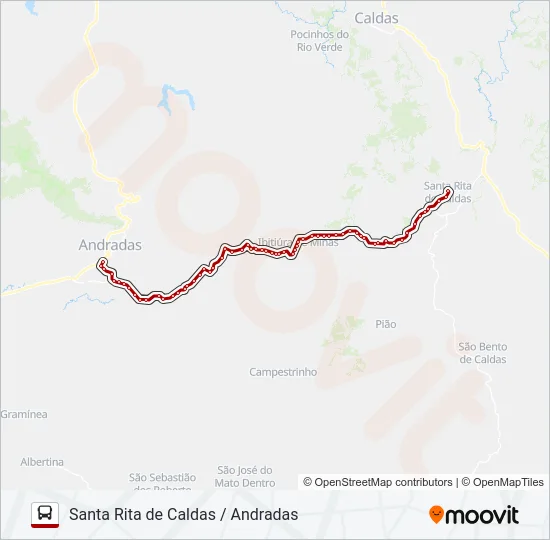 3024 SANTA RITA DE CALDAS / ANDRADAS Bus Line Map