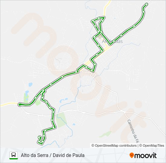 01 ALTO DA SERRA / DAVID DE PAULA Bus Line Map