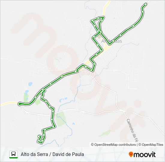01 ALTO DA SERRA / DAVID DE PAULA Bus Line Map