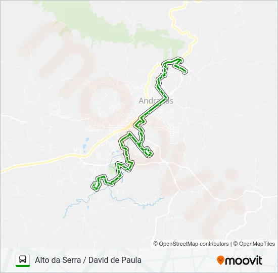 01 ALTO DA SERRA / DAVID DE PAULA Bus Line Map