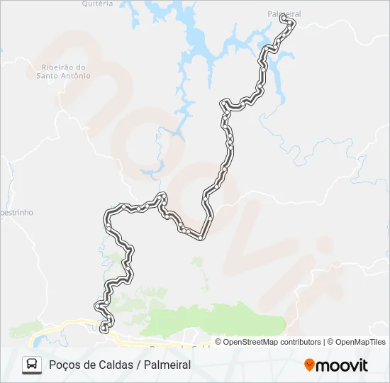 4448.1 POÇOS DE CALDAS / PALMEIRAL Bus Line Map
