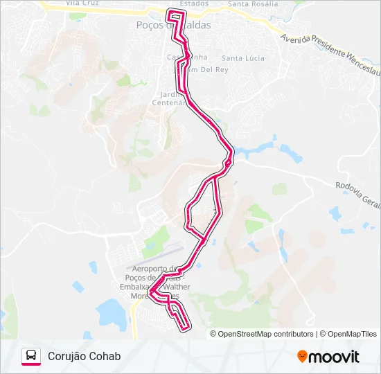 N011 CORUJÃO COHAB Bus Line Map