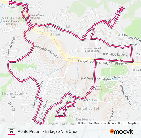 R033 CIRCULAR OESTE Bus Line Map
