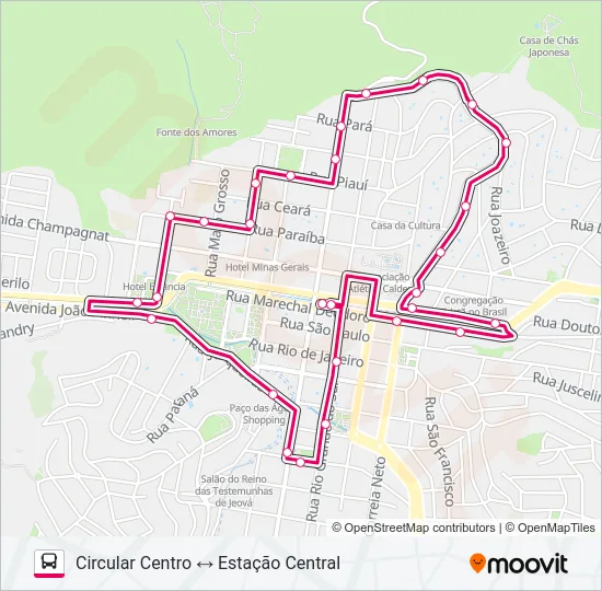 A001 CIRCULAR CENTRO Bus Line Map