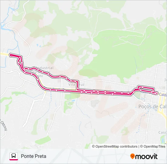 N023 CORUJÃO PONTE PRETA / PONTE COBERTA Bus Line Map