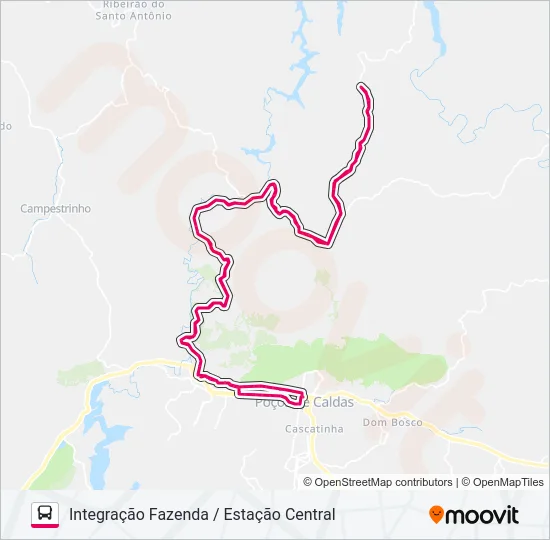 F306 INTEGRAÇÃO FAZENDA / ESTAÇÃO CENTRAL Bus Line Map