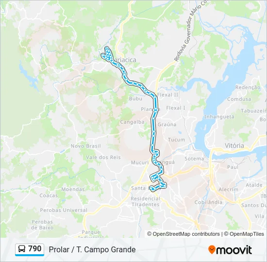 790 Bus Line Map