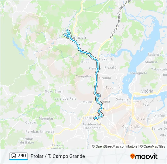 790 Bus Line Map