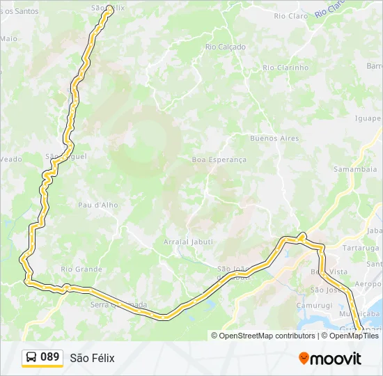 089 Bus Line Map