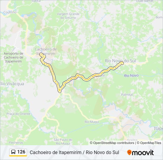 Mapa da linha 126 de ônibus