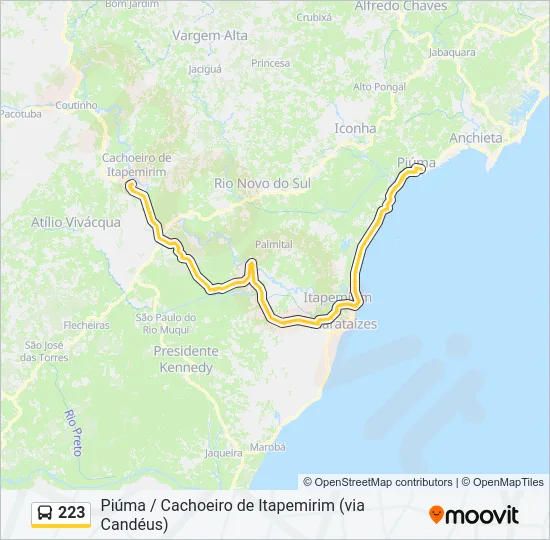 223 Bus Line Map