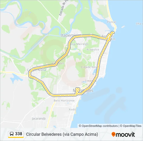 338 Bus Line Map