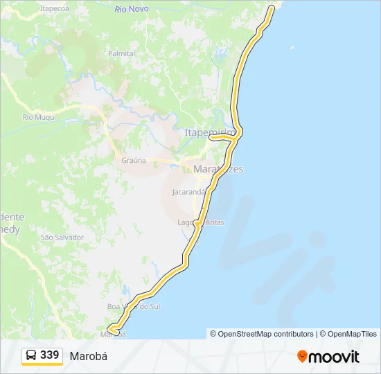 339 Bus Line Map