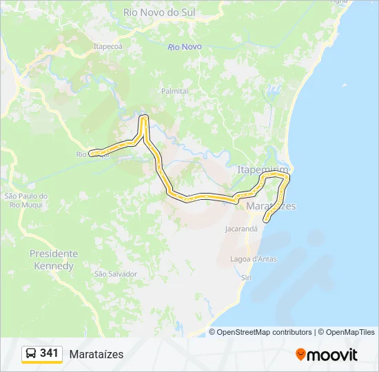 341 Bus Line Map
