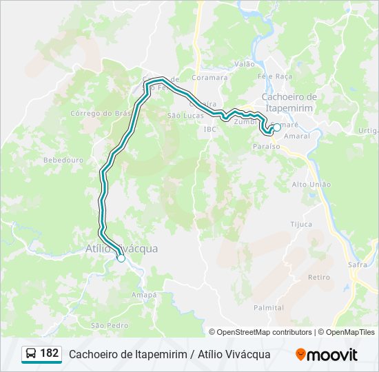 182 Route Schedules Stops Maps Cachoeiro Direto Updated 