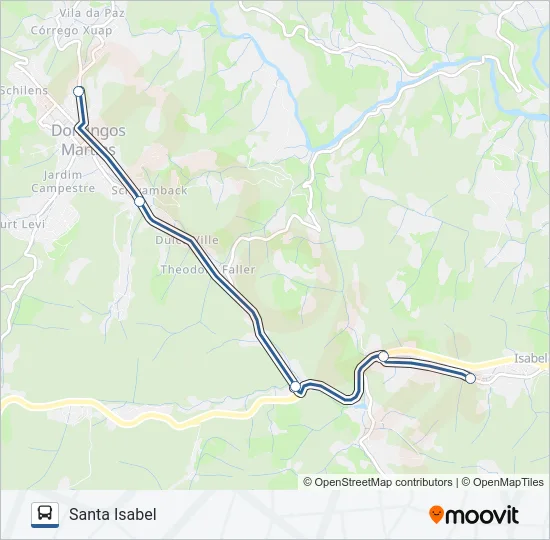 DOMINGOS MARTINS / SANTA ISABEL Bus Line Map