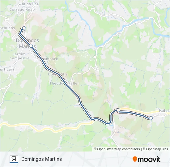 DOMINGOS MARTINS / SANTA ISABEL Bus Line Map