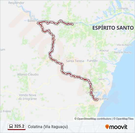 Mapa de 325.2 de autobús