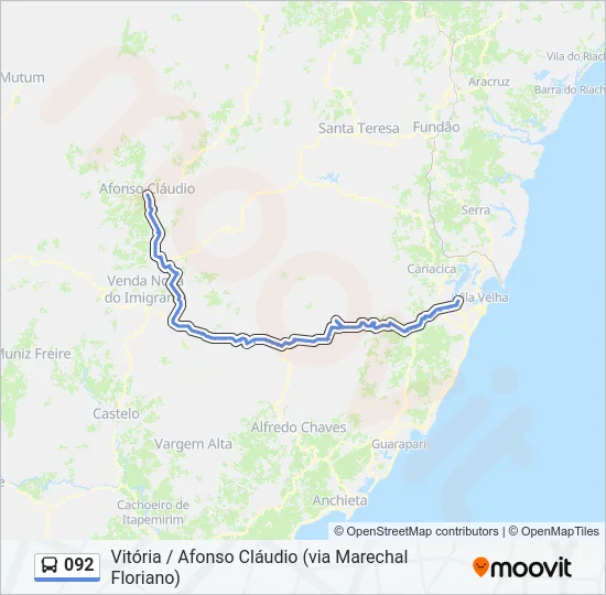 092 Bus Line Map