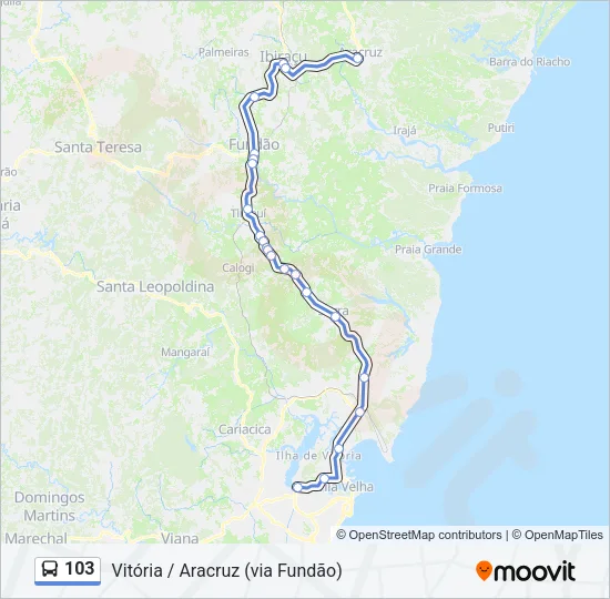 103 Bus Line Map