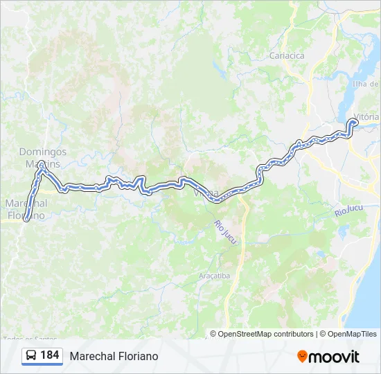 184 Bus Line Map