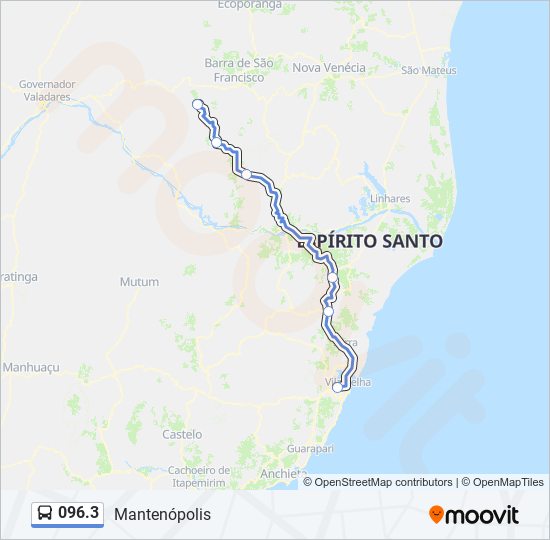 Mapa de 096.3 de autobús