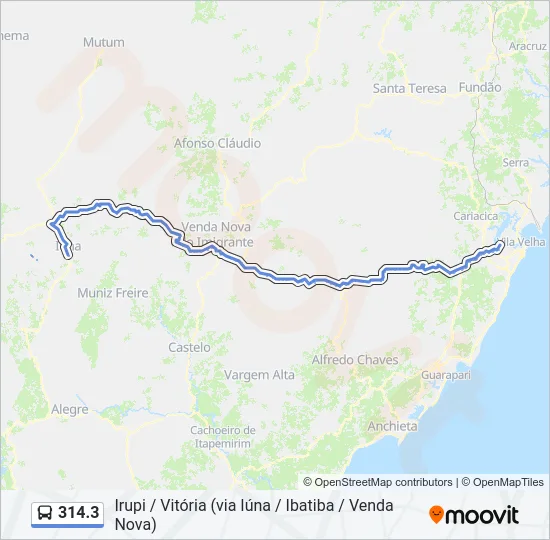 314.3 Bus Line Map
