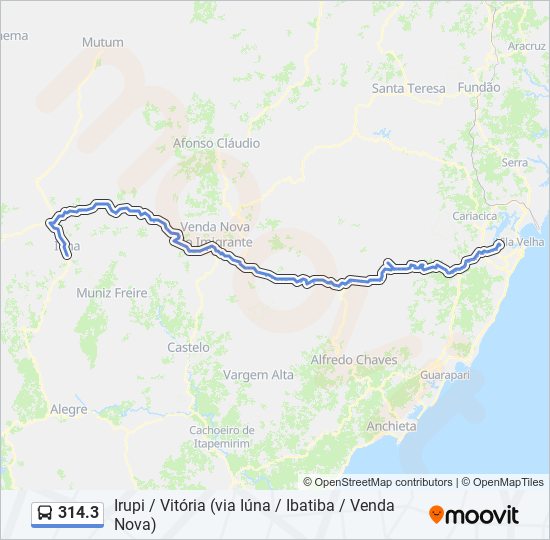 314.3 bus Line Map