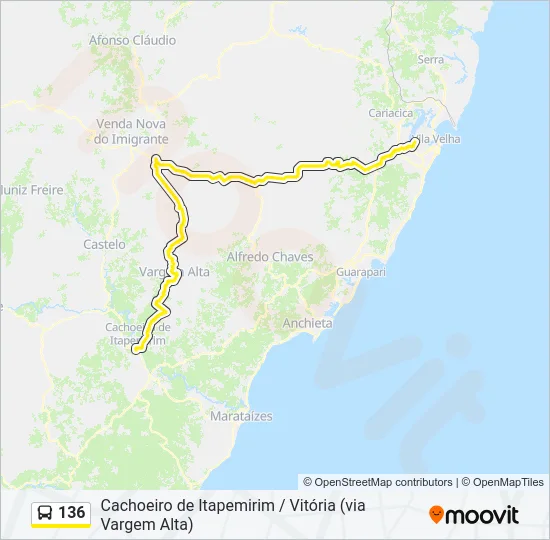 136 Bus Line Map