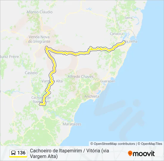 136 Bus Line Map