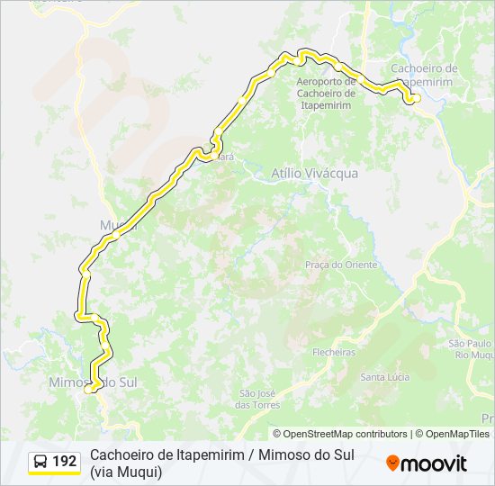 192 bus Line Map