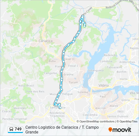 749 Bus Line Map