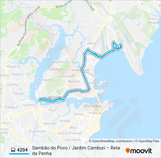 4204 Bus Line Map