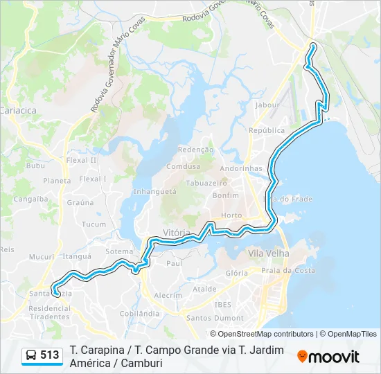 513 Bus Line Map