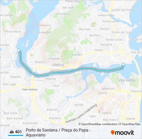 Mapa de 401 de ferry