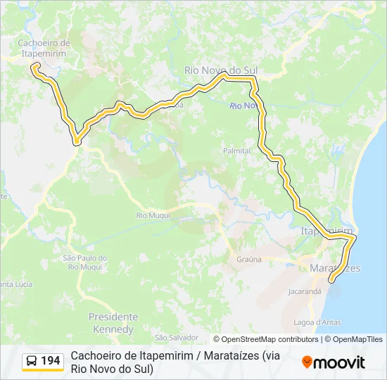 194 Bus Line Map