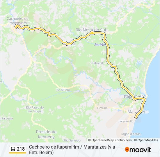 218 bus Line Map