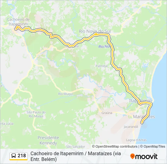 218 Bus Line Map