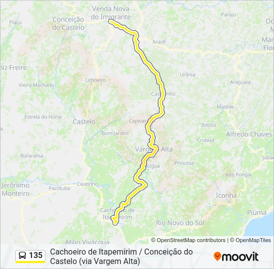 135 Bus Line Map
