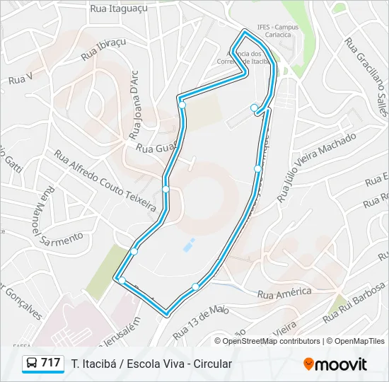 717 Bus Line Map